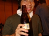 Kato-san enjoys a drink