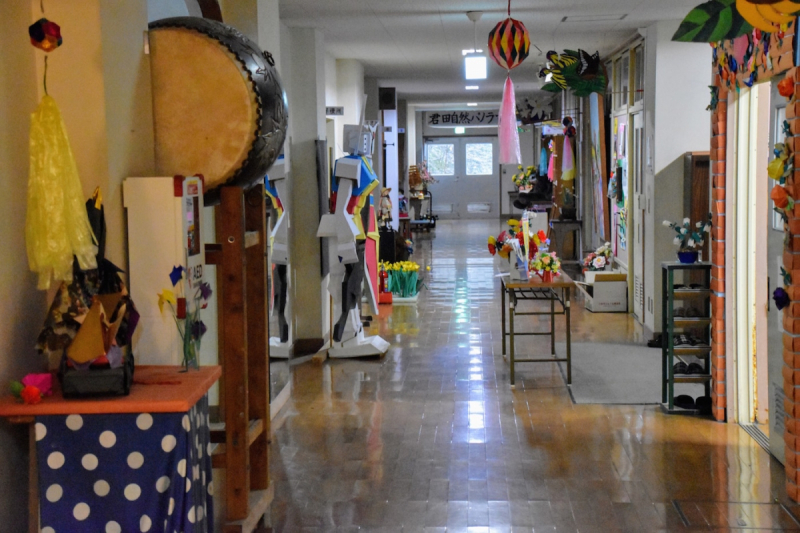Origami exhibits spill into the corridors