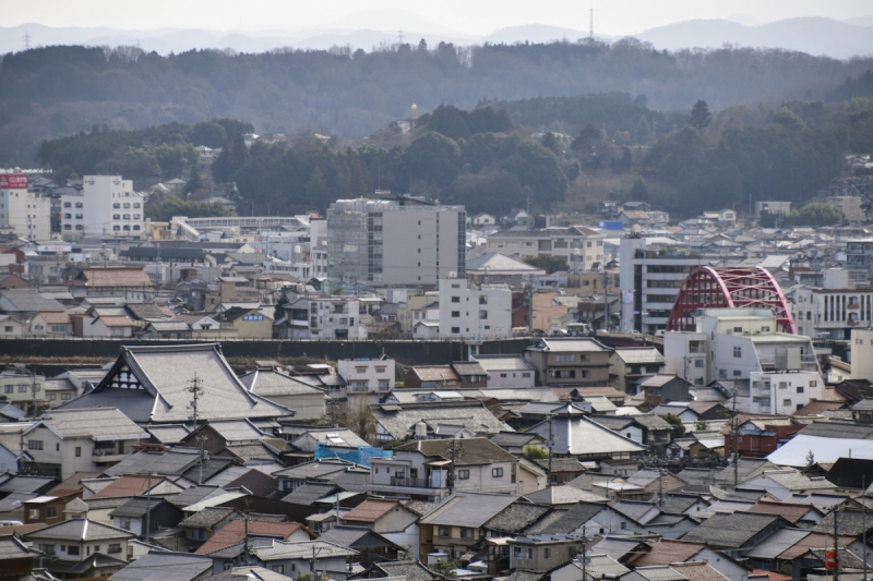View over central Miyoshi from Ozekiyama Park