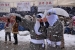 Snowbound tondo festival at Gokoku Shrine, Hiroshima