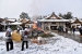 Snowbound tondo festival at Gokoku Shrine, Hiroshima