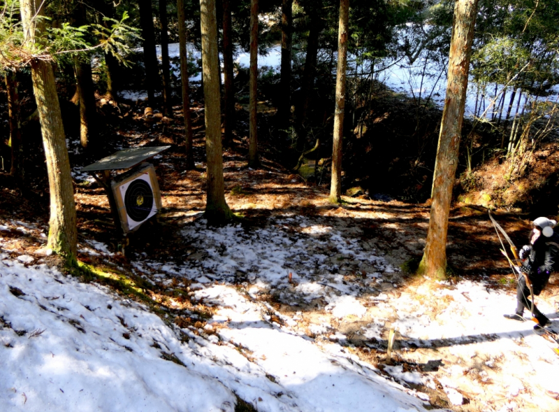 Wintery snow covered trail at Archery Land