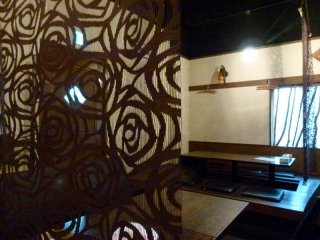 interior table and curtain