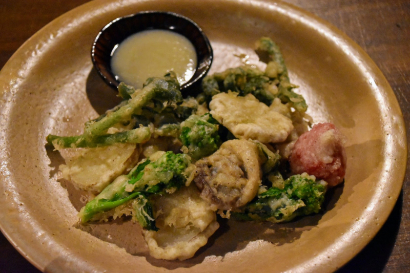 Assorted vegan tempura