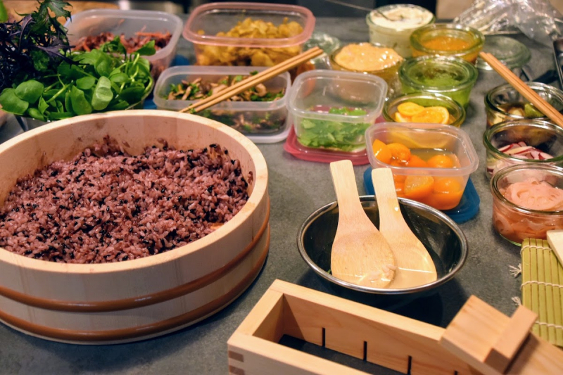 Ready for vegan sushi making