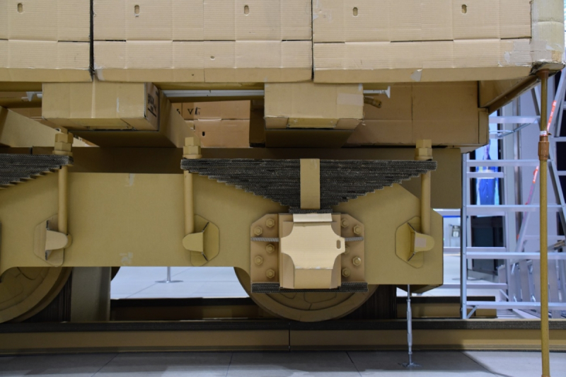 Giant Cardboard Steamtrain in Hiroshima Station - 09
