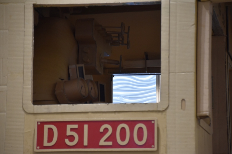Giant Cardboard Steamtrain in Hiroshima Station - 23