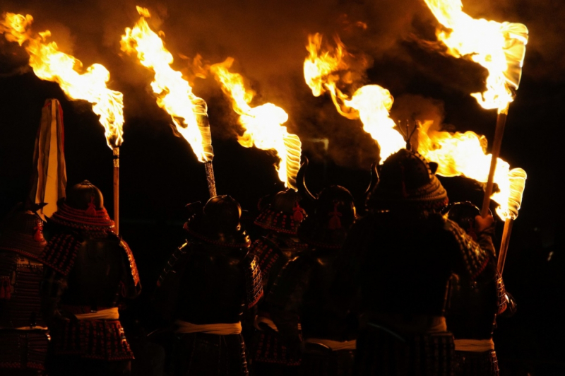 Innoshima Suigun Fire Festival parade 2