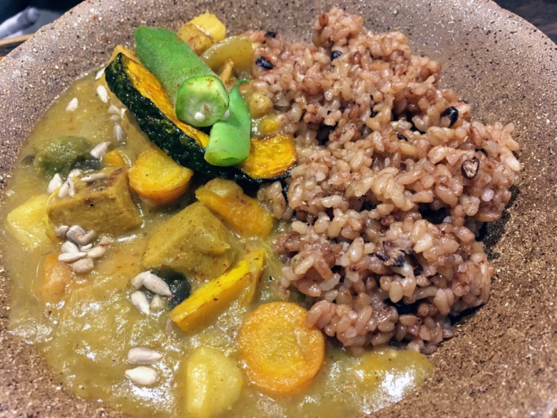 Vegan curry closeup