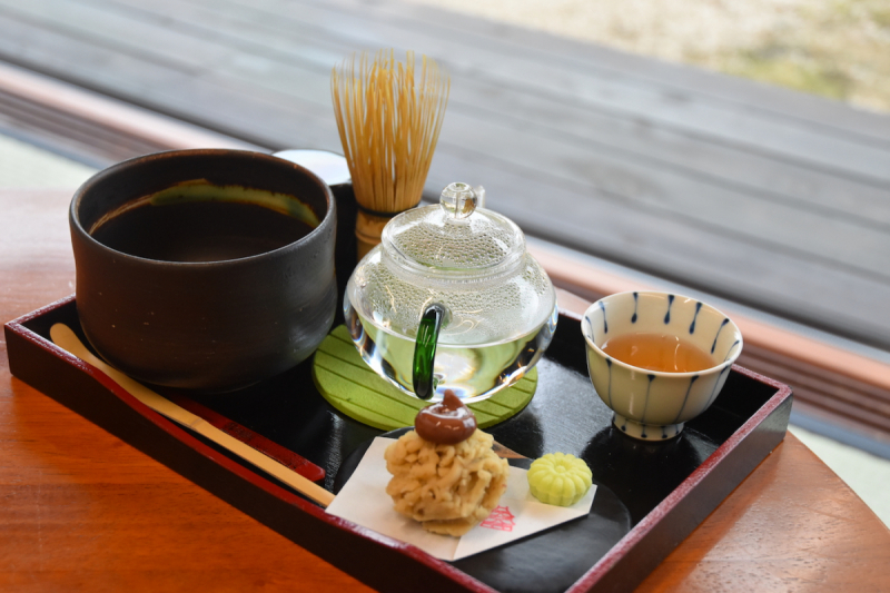 Matcha tea set at Kiharu