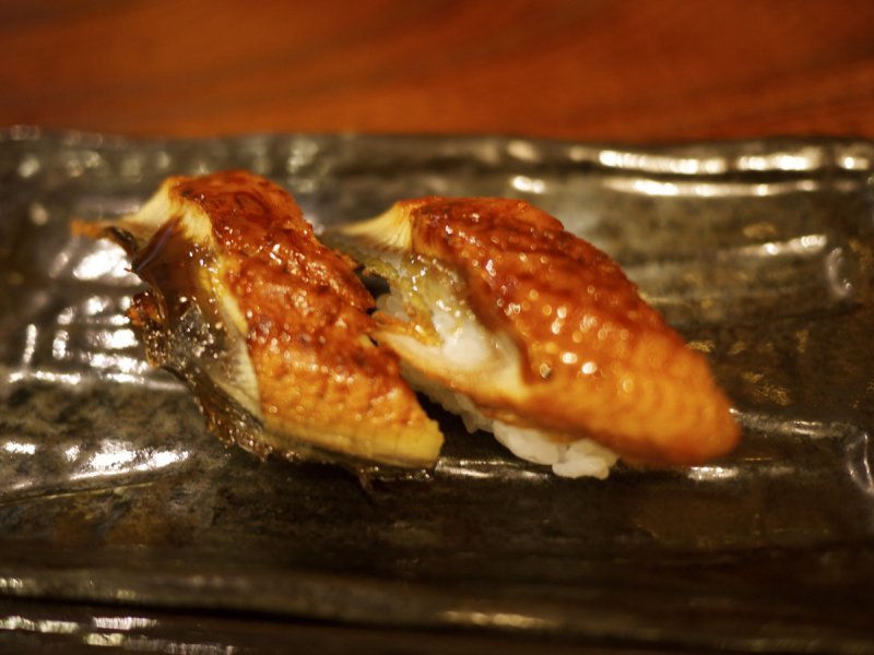 Grilled Unagi Conger Eel Nigiri Sushi (served warm)