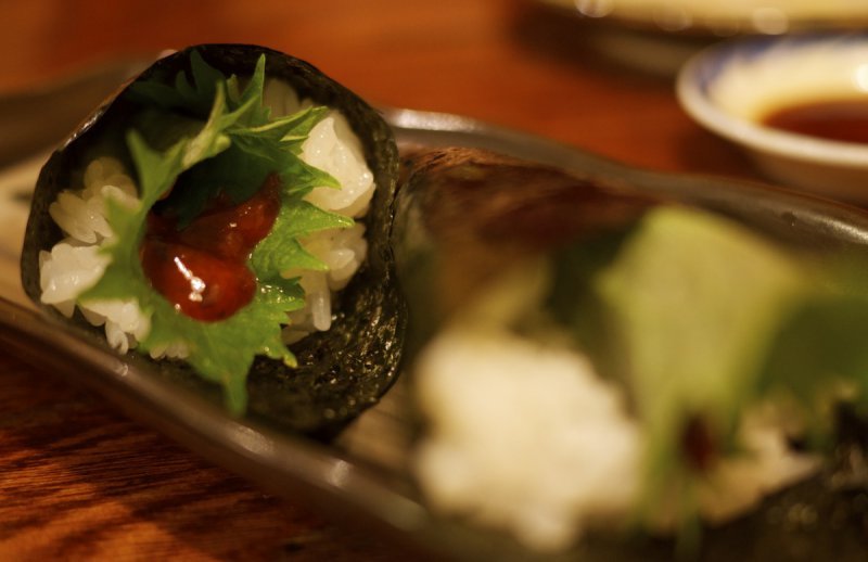 Ume-Shiso Vegan Temaki Sushi Roll