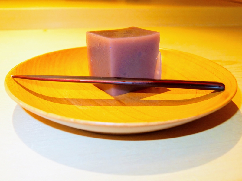 Elegantly simple dessert at Tempura Tenko Honten