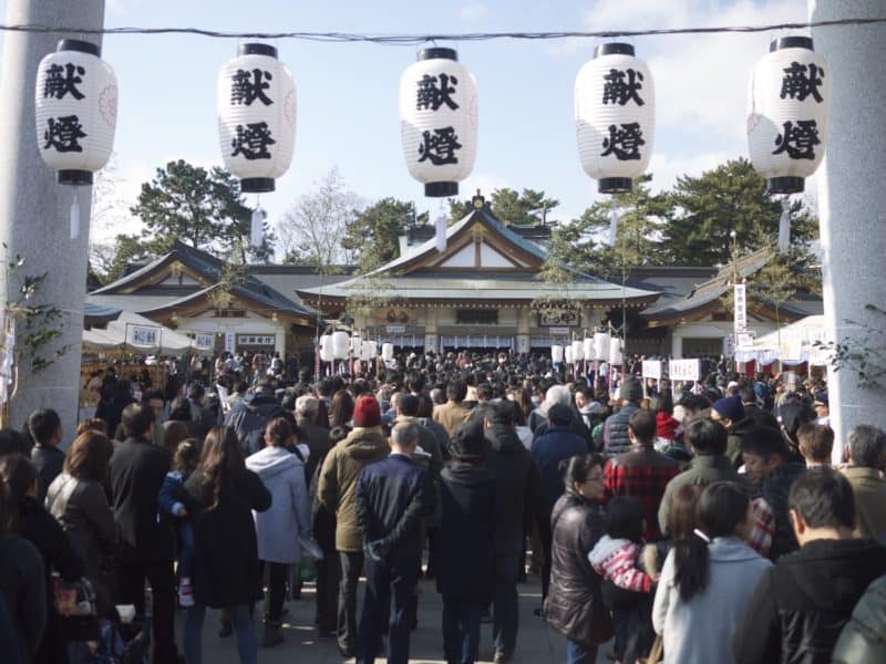 Gokoku-jinja Shrine in Hiroshima at New Year