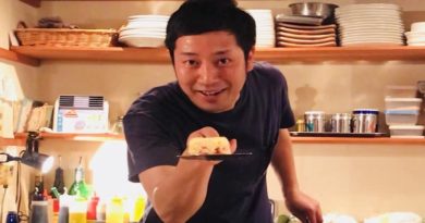 KOtaro, owner of Rojiura Teppan Kotaro's grill restaurant in Hiroshima Japan
