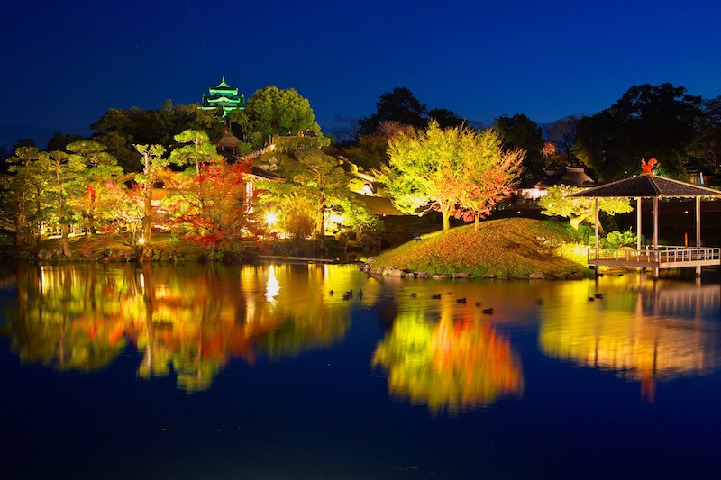 okayama korakuen autumn illuminations 