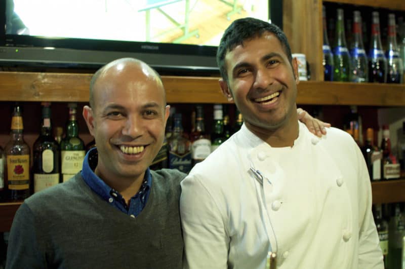 Owner Prakash and chef at Kemby's bar and grill in Hiroshima, Japan