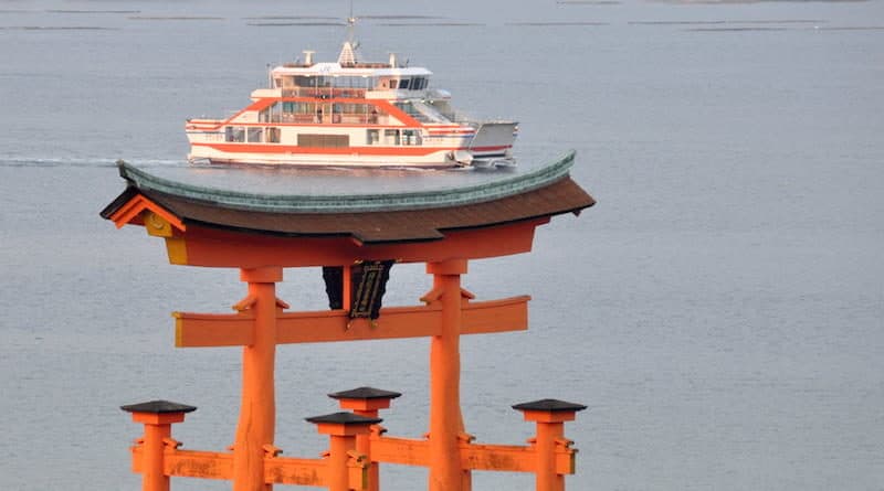 miyajima ferry and great torii gate