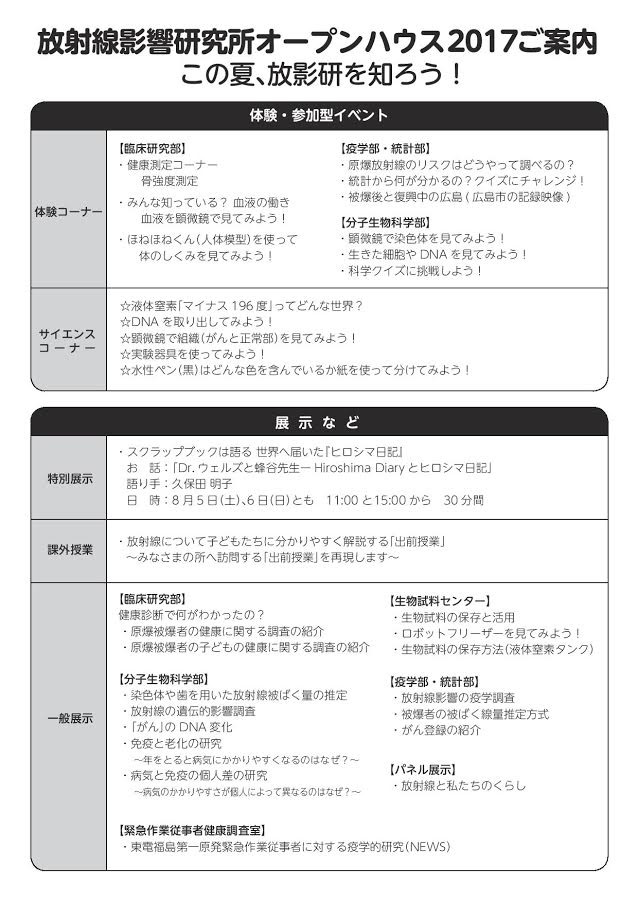 Radiation Effects Research Foundation Open House Get Hiroshima