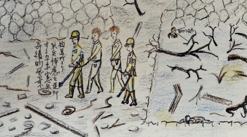 US POWs depicted in Hiroshima A-bomb survivor drawing