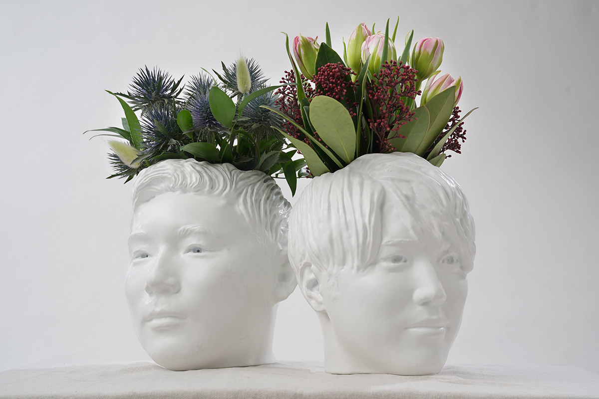 Hiroshima Carp flower pot heads