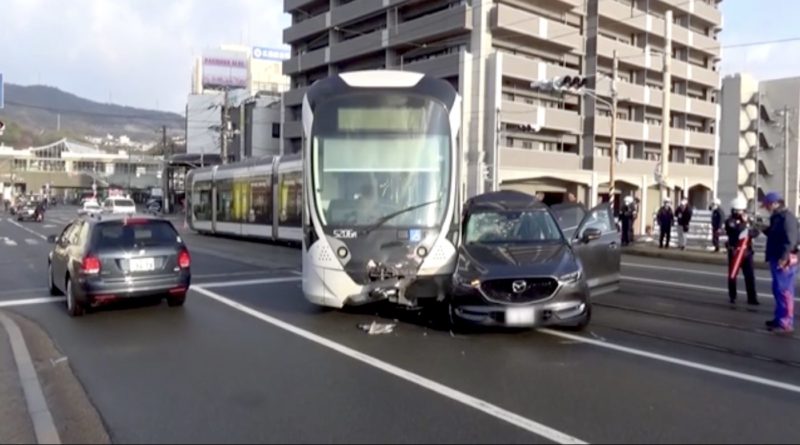 Hiroshima tram and car collision