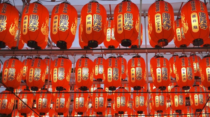 Toukasan temple lanterns