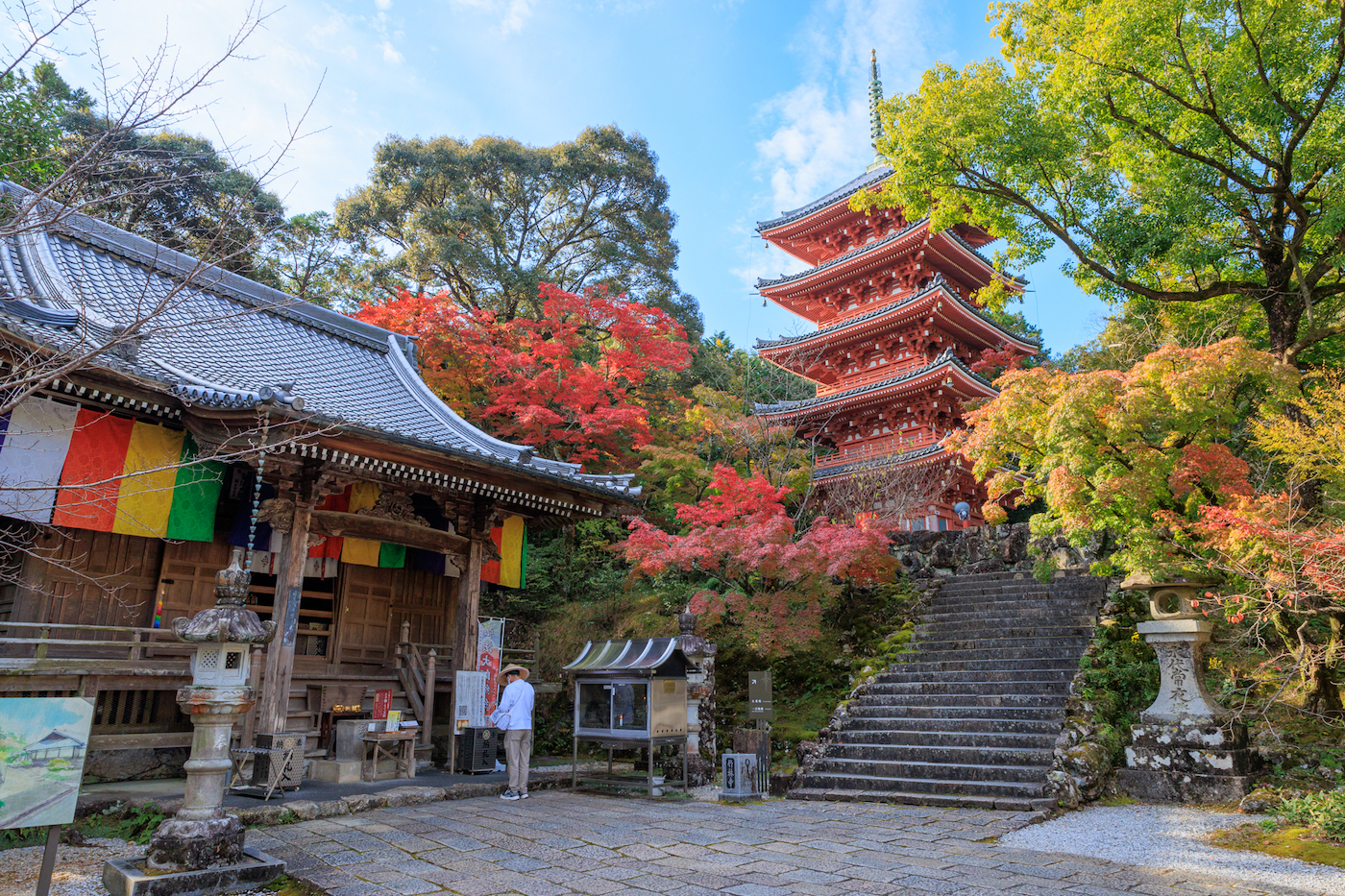 chikurinji temple in Kochi Japan in autumn