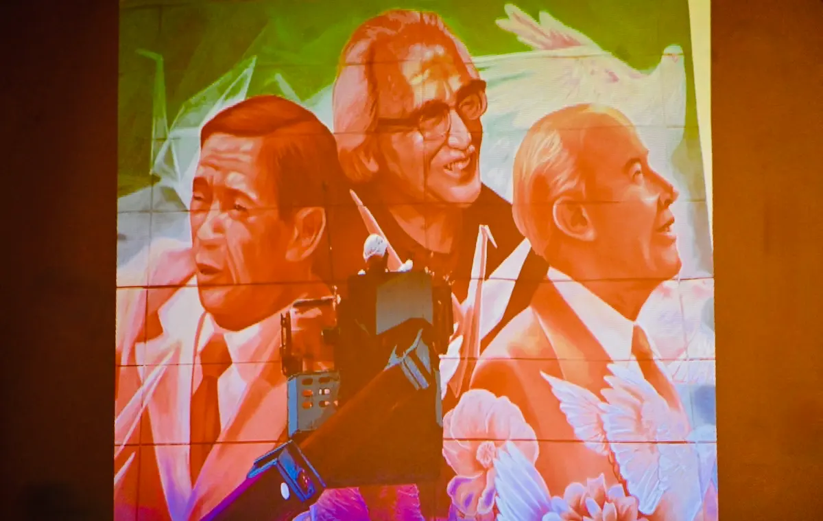 Alfonso García Robles, Ichiro Moritaki, Senji Yamaguchi (left to right)