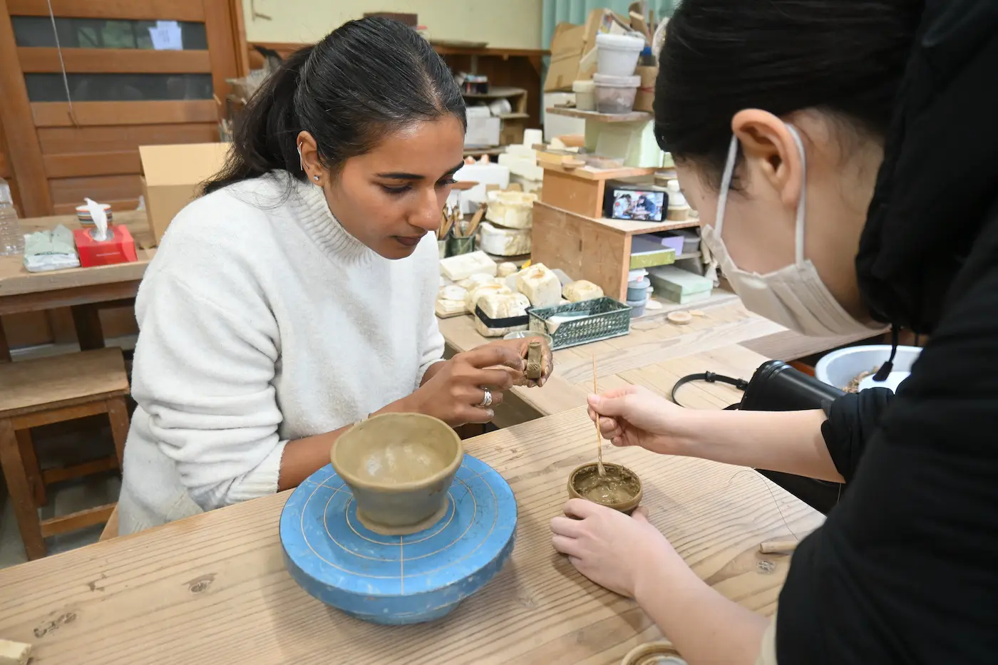 Yunotsu Pottery Village workshop